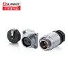 YW-20 Circular Metal waterproof screw type panel mount 2 pin socket male female