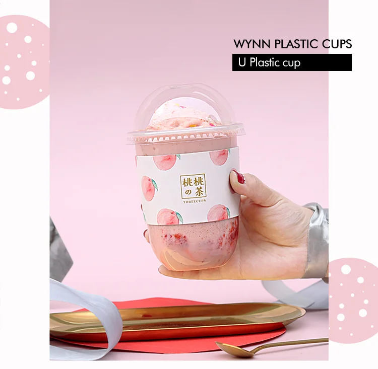 Transparent plastic cups
