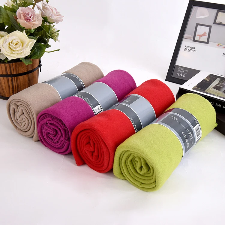 Made In China Solid Colour Cheap 100 Polyester Polar Fleece Blanket