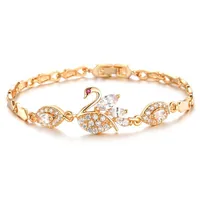 

2020 latest classic swan zircon girl bracelet 18K gold jewelry wholesale