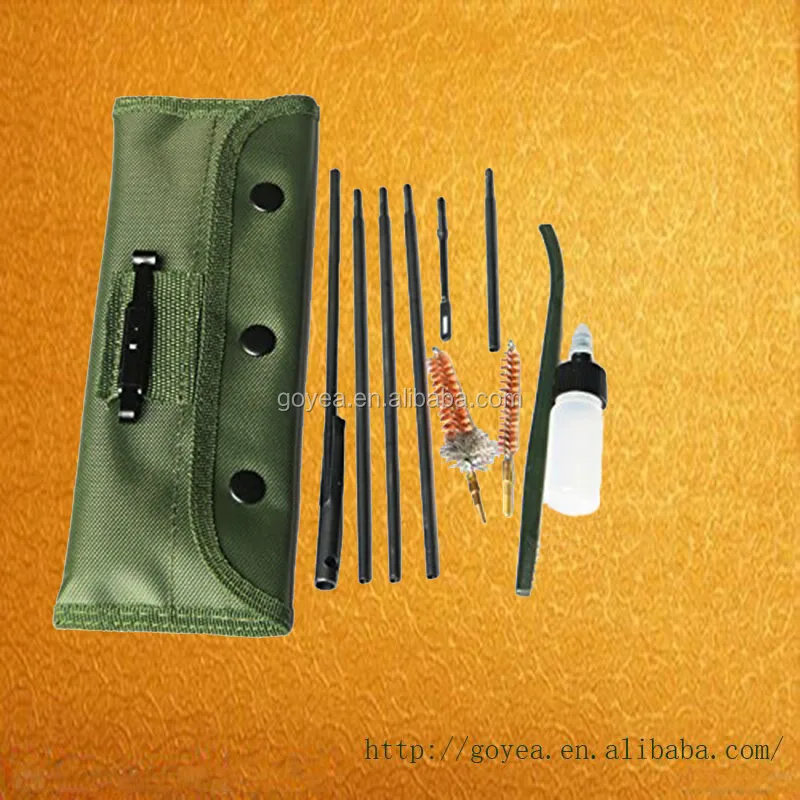 

Green and black color Militaria M16 and AR-15 Field Cleaning Kit For all M16 and AR-15 Variants, Black and green