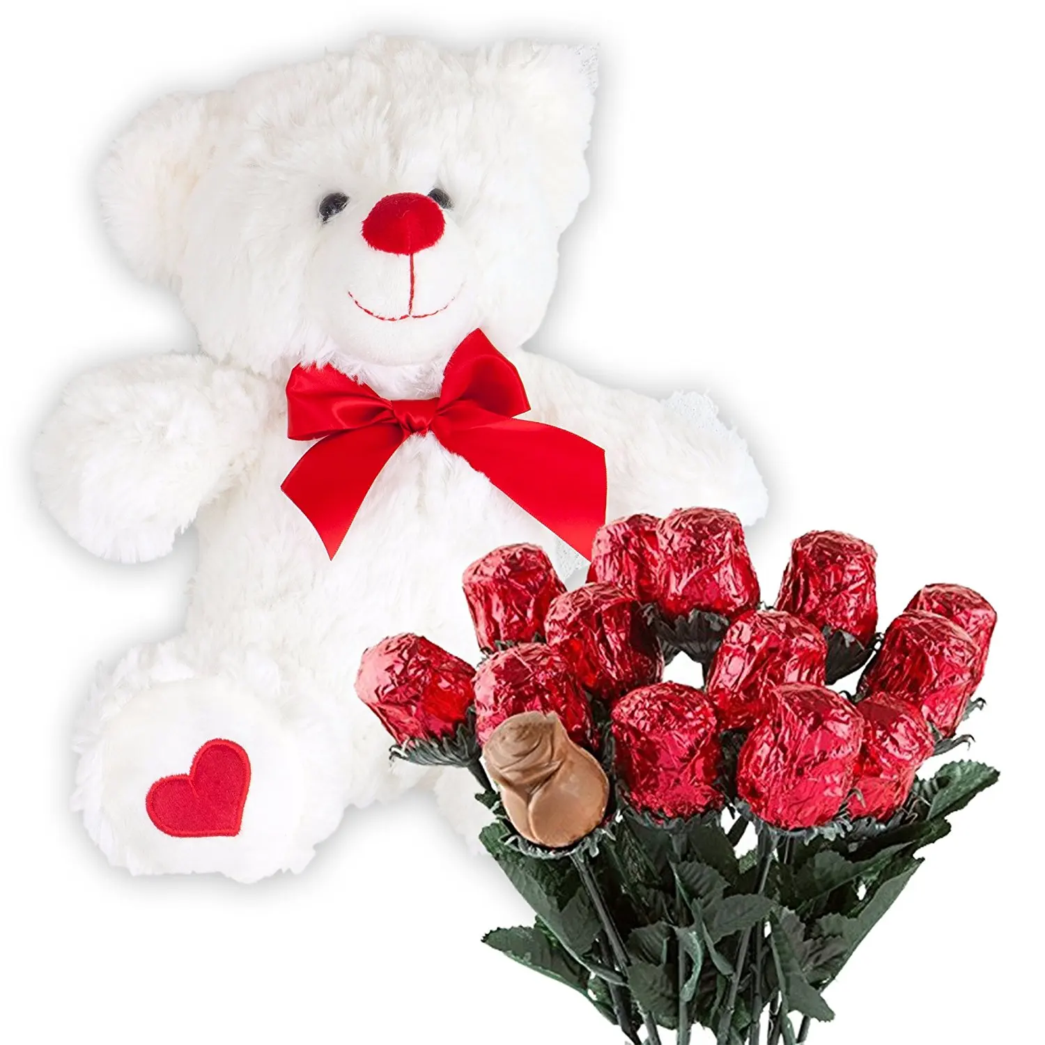 Buy Valentines Day Gift Basket Teddy Bear Plush 12 Inches