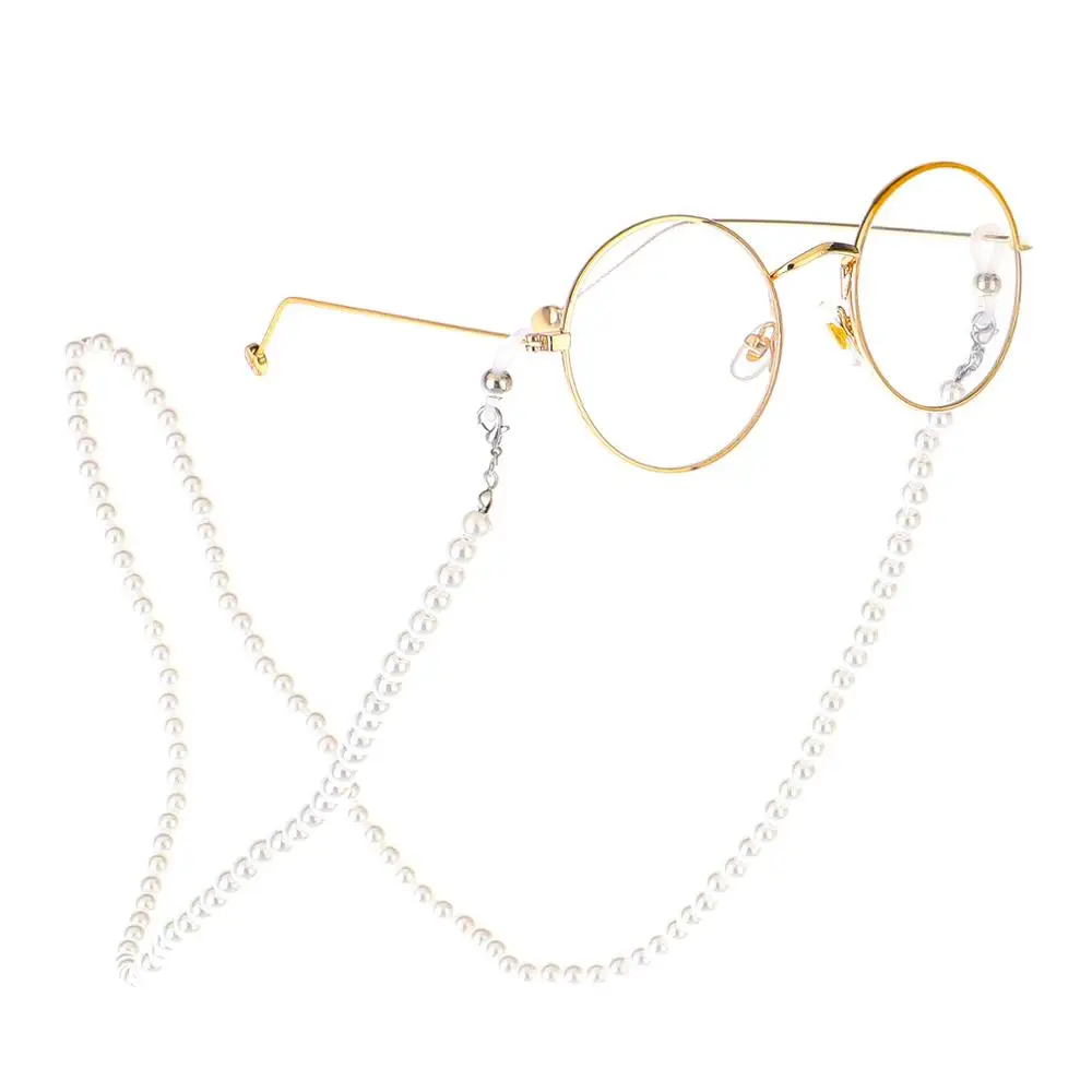 

Fashionable environmental protection imitation pearl 70cm ornament glasses chain, As photo