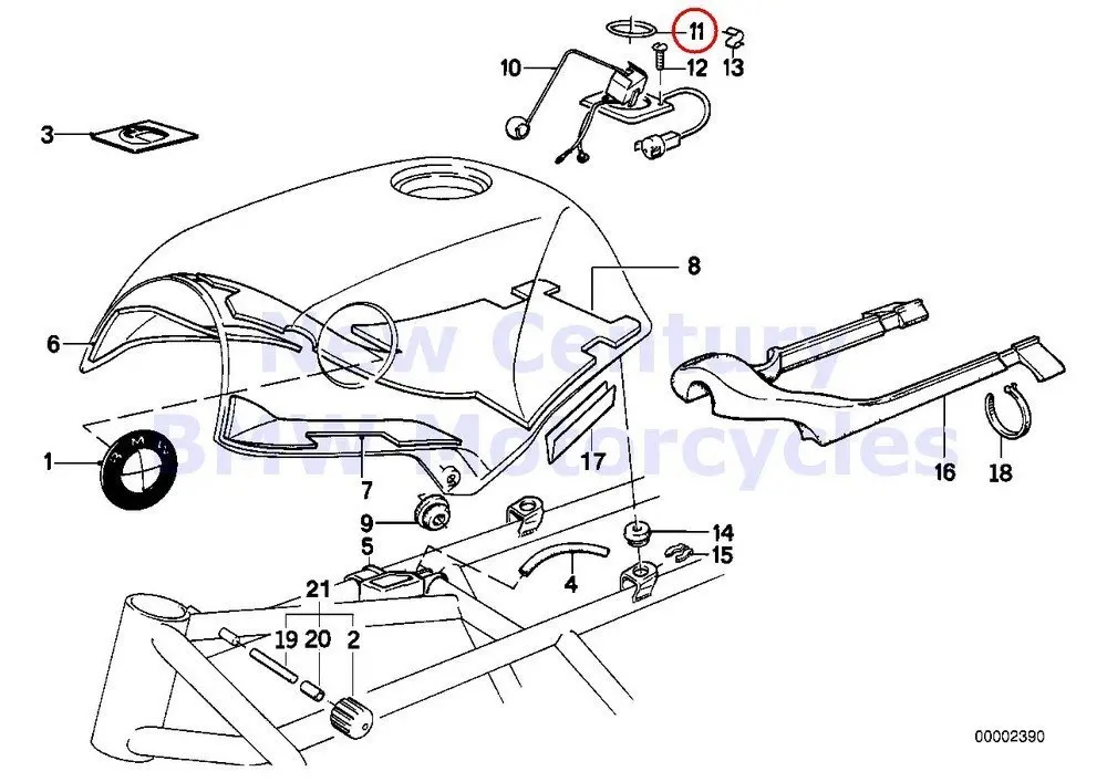 Buy BMW Genuine Motorcycle Fuel Tank/Attaching Parts Gasket Ring K1