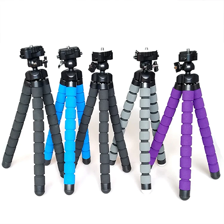 

Flexible sponge octopus middle camera tripod with bracket for mobile phone
