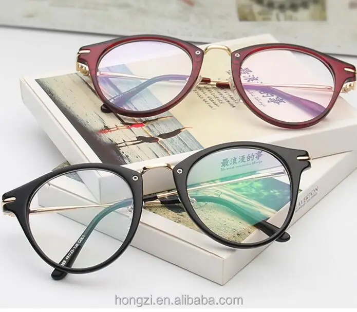 

Women Eyeglasses round Optical Glasses Frame Brand Design Plain Eye glasses oculos de grau femininos