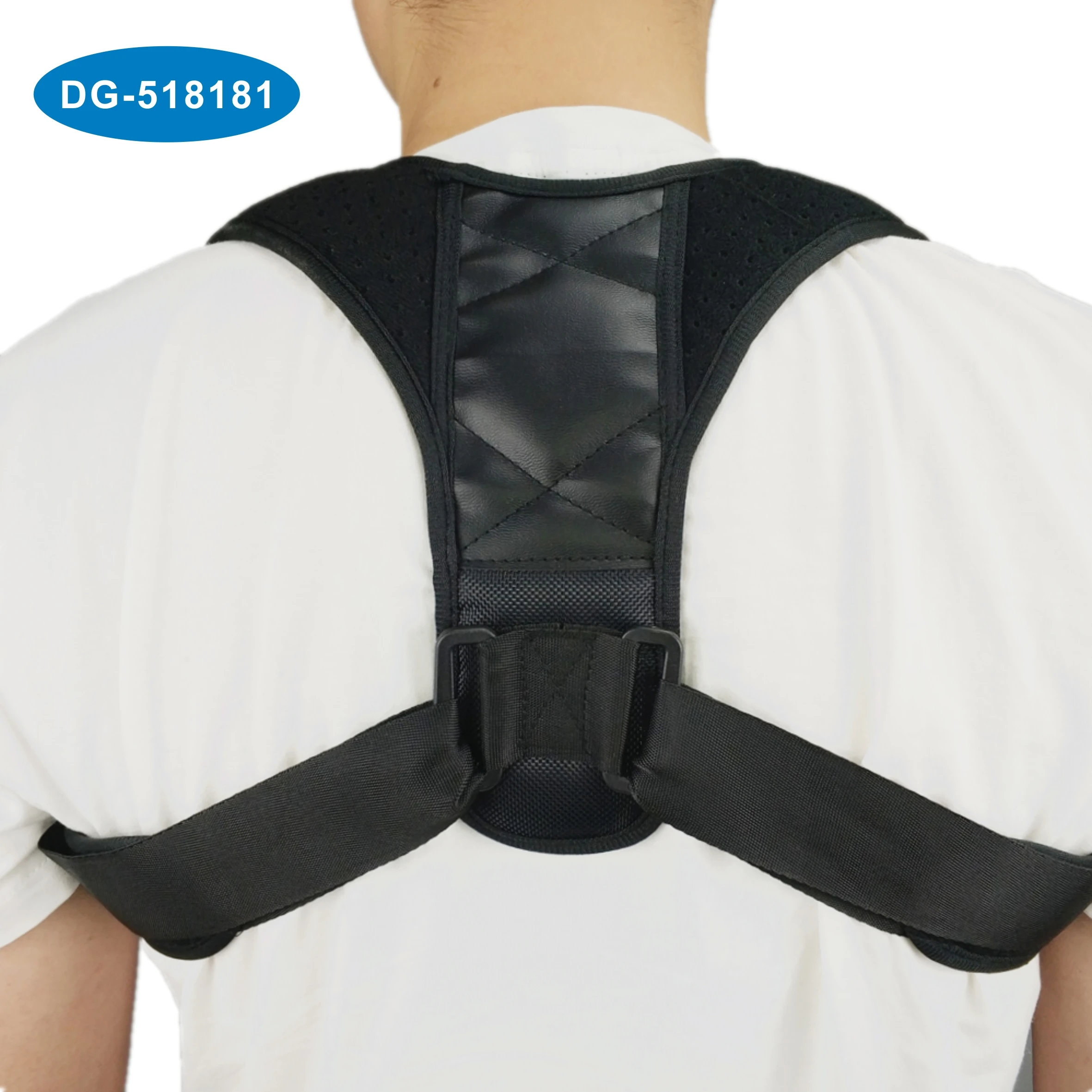 

Hot Sale Back Soft Comfortable Adjustable Posture Corrector with Breathable Material, Black
