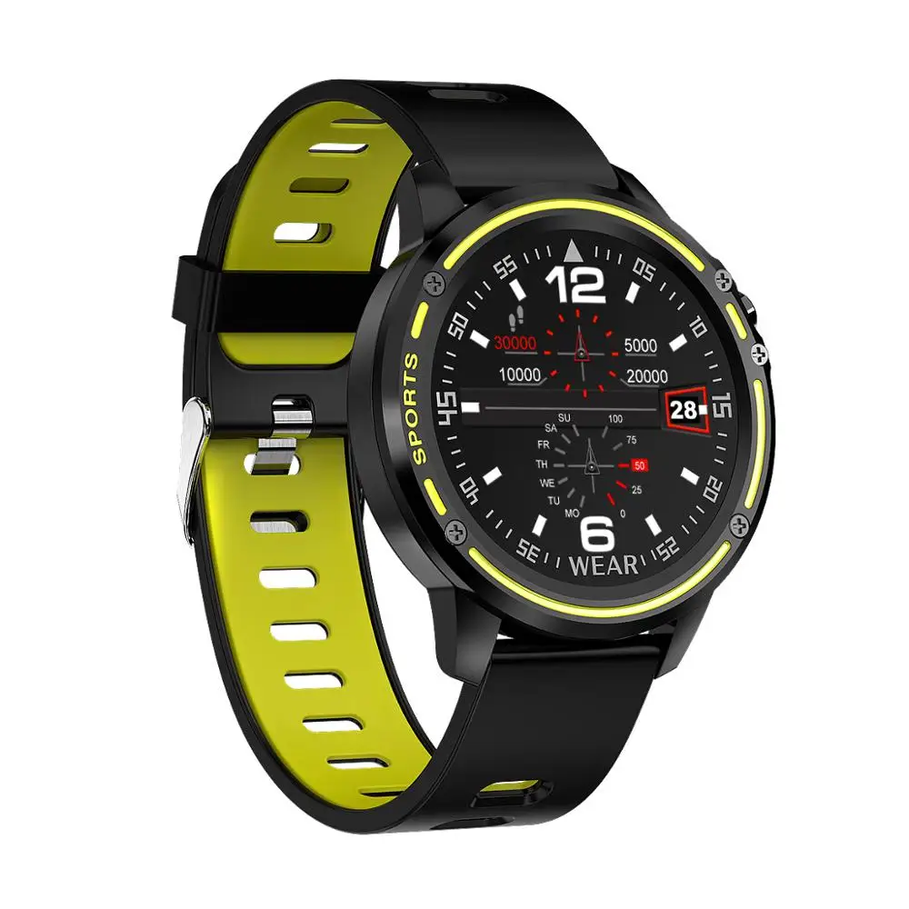 

L19 Smart Watch IP68 Waterproof Smartwatch Muliti-Sports Men ECG PPG Blood Pressure Heart Rate for Android Bracelet, Black, red, green
