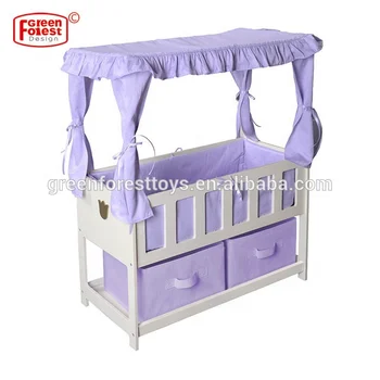 canopy doll crib