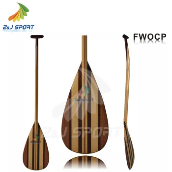 high quality wooden racing outrigger canoe paddle bent