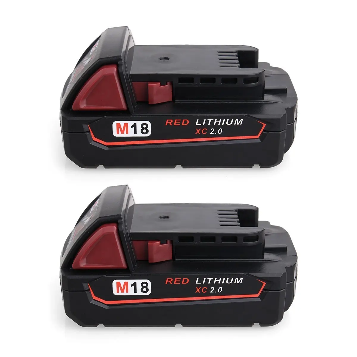 FLAGPOWER 2Pack 18V M18 Liion Cordless Tools Replacement Battery for Milwaukee M18 XC 48-11-1815 48-11-1820 (1500 mAh 2Pack)