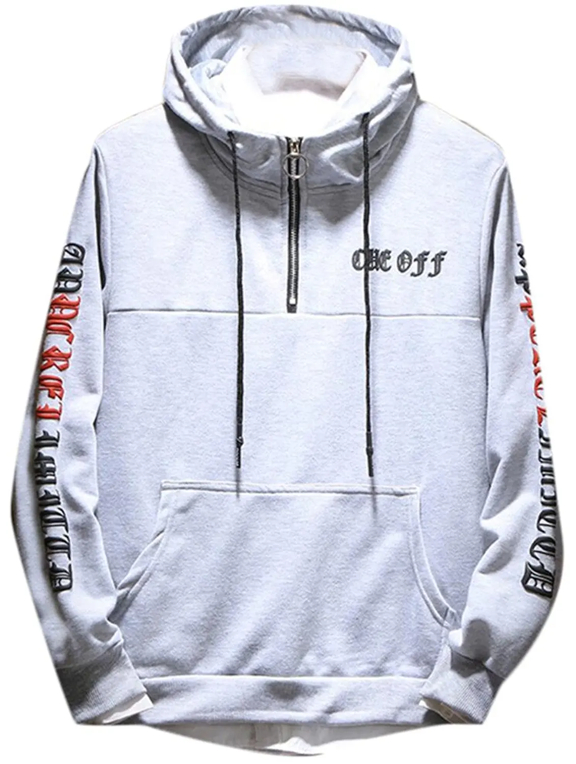 Qiangjinjiu Mens Hoodie Zip up Coat Long Sleeve Sweatshirt Outwear Zip Casual Jacket Top