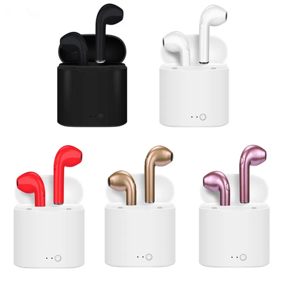 Factory price BT 4.2 TWS i7s Wireless Earphones with Charging Case earbuds for iphone XS MAX X