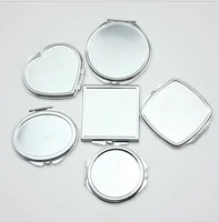 

blank customized Sublimation Portable compact Mirror For Blank Metal makeup mirror