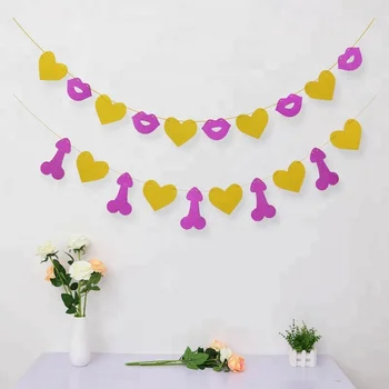 2018 New Arrived Personality Red Lips Banner Flags And Banners Diy