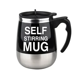 Coffee Mug Hot Selling Double Wall Stainless Steel OEM Customized Auto Self Stirring Coffee Mugs