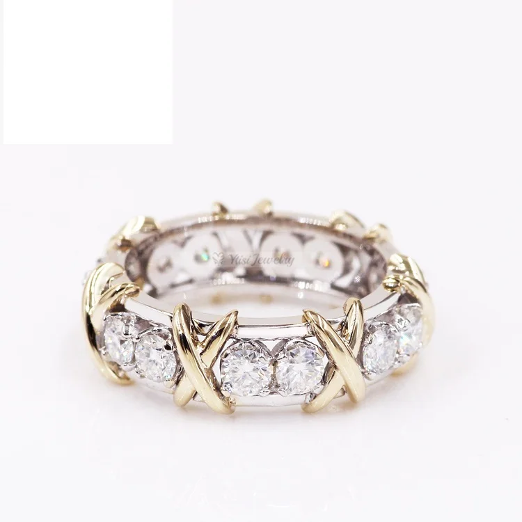 synthetic diamond jewellery Wedding Rings 9 Hearts & Flower  Round Cut   Moissanite Diamond Women Rings