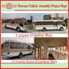gasoline fuel classic style coaster bus skd assembly in local easy to start