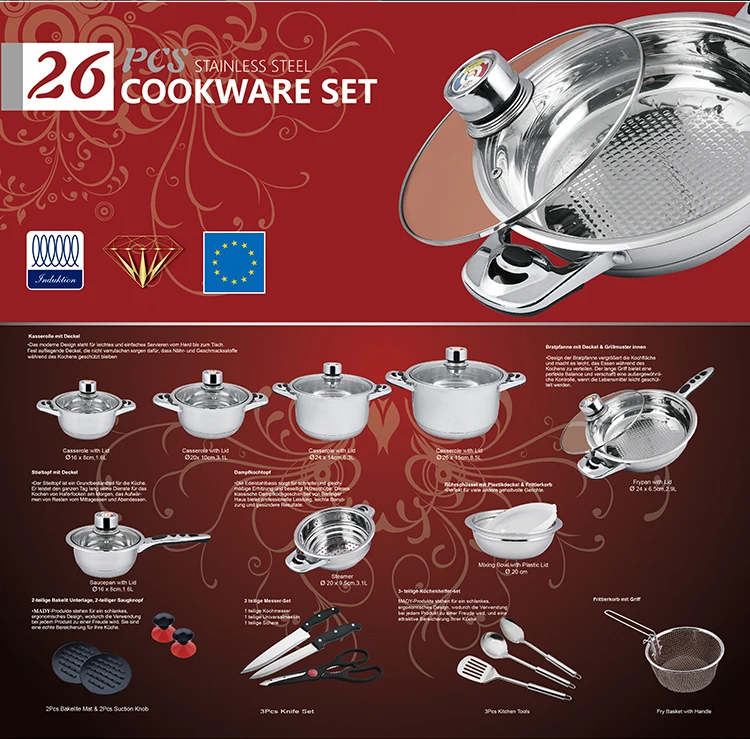 Nonstick Cooking Pan German Cookware Sets For Equipment Kitchen Ware