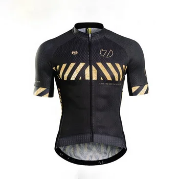 black and gold cycling jersey