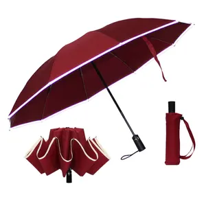 Image of Automatic foldable folding reverse umbrellas with custom logo printing