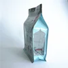 Food Grade Transparent Clear Window Plastic Square Block Flat Bottom Pouch Bag with Zipper