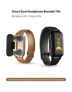 Smartwatch Integrated Wireless Earbuds Health Tracking