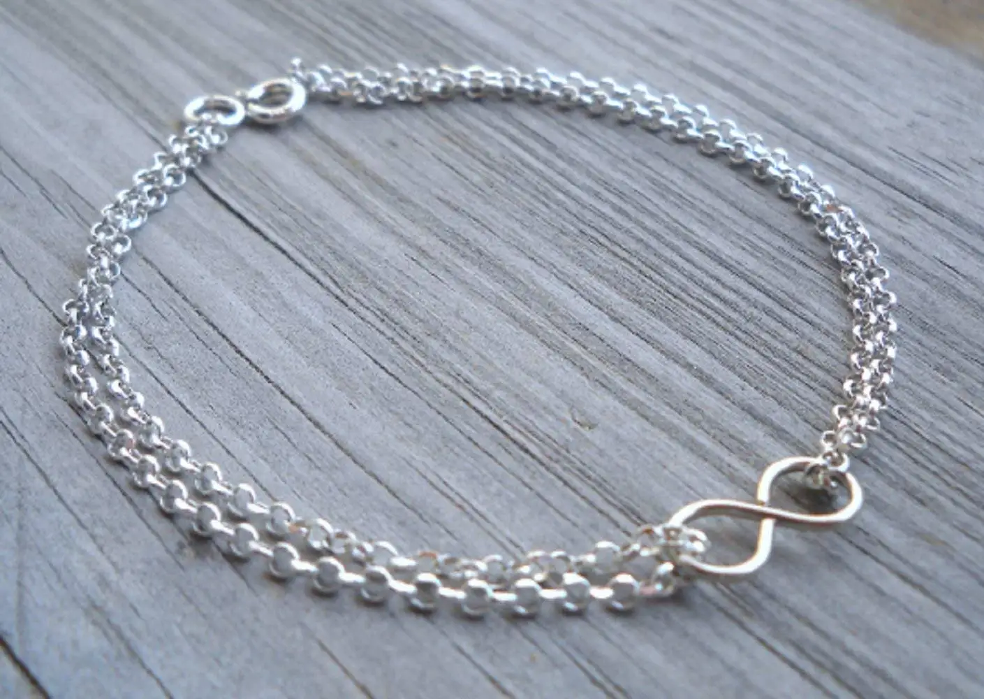 925 Sterling Silver Infinity Bracelet-Anklet