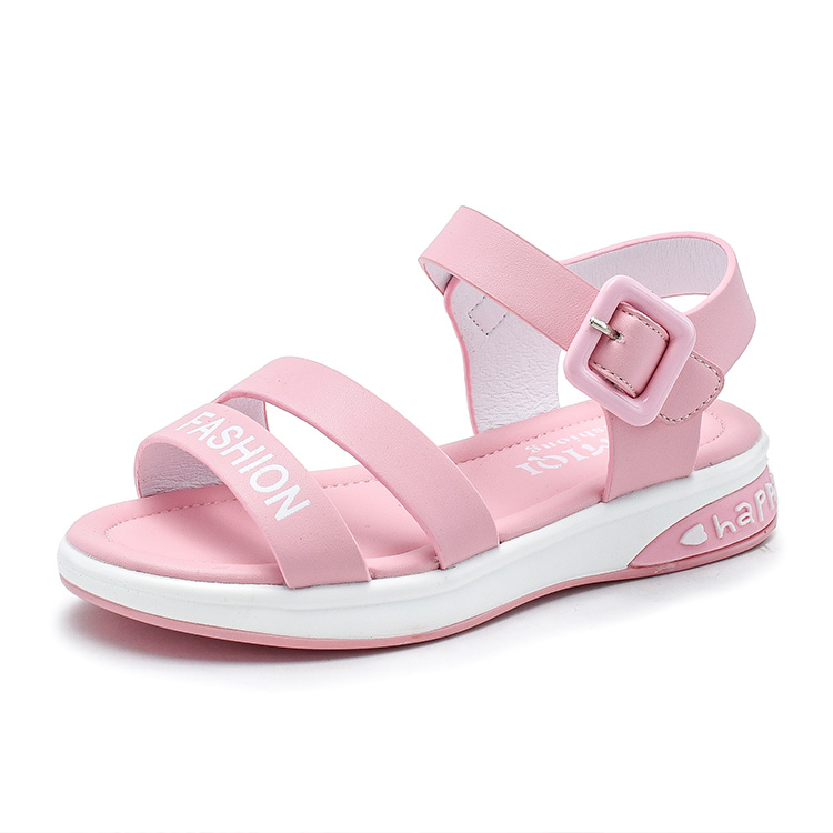 

girl flat beach sandal pink school casual shoes