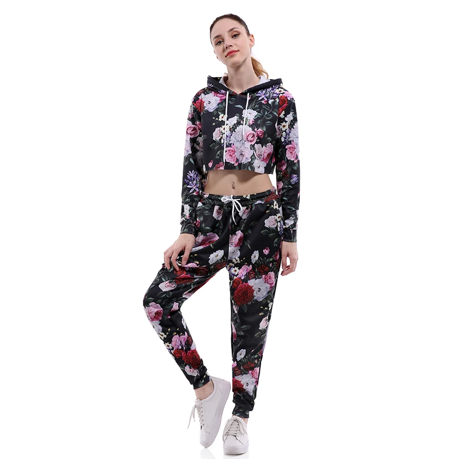 

OEM Dropship sublimation printing plain slim fitted sports gym custom women tracksuit set two piece design your own tracksuit, Custom color
