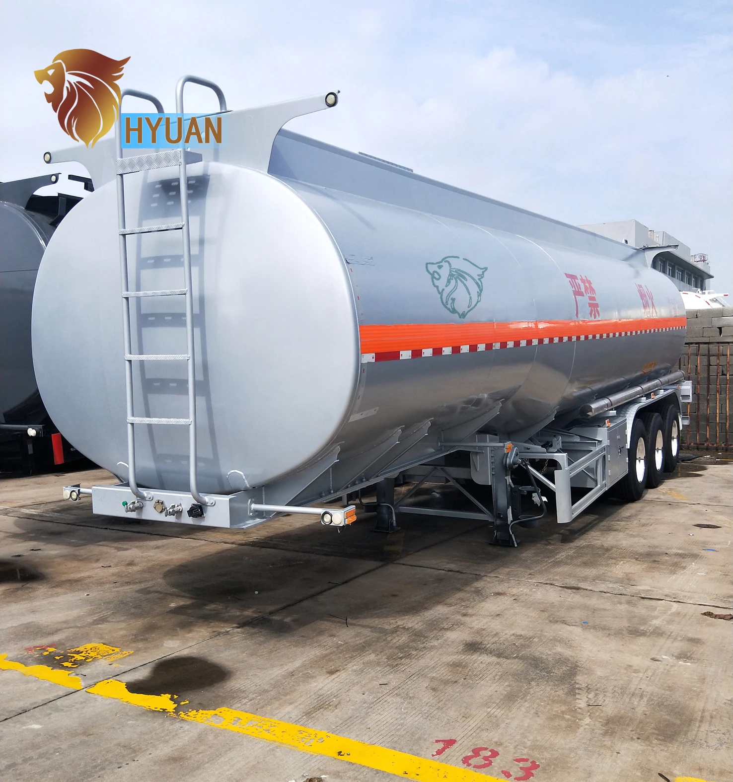 Hyuan 3 Axle Oil Tanker/ Fuel Tank Semi Trailer Tank Truck Oil Tank
