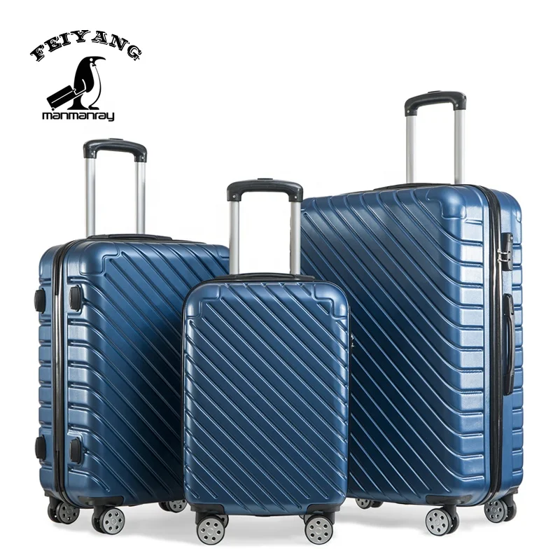 

OEM Business Black Carry-On PCS 20 24 28 Inch PP Trolley Luggage travel suitcase airport lightest travel trolley luggage, Customized color
