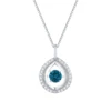 Dancing Stone Blue Gemstone Silver Pendant