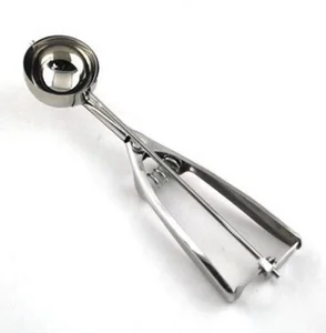 Image of Kitchen Ice Cream scoop tools / Stainless Steel Spoon Mash Potato / Spring Handle Scoop
