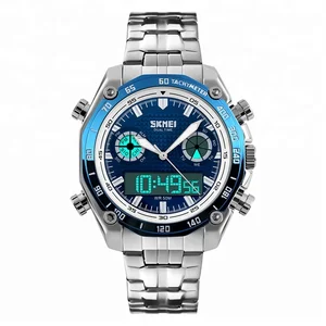 skmei 1204 custom logo mesh oem men watch stainless steel waterproof watches 2