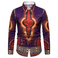 

Fashion 3D Digital Printed Africa Style Pattern Male XXXL Cotton Shirt