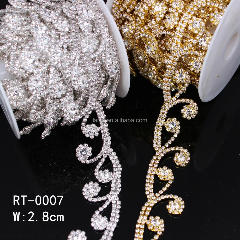 

rhinestone bridal trimming chain,wedding bridal head chain trimming RT-0007