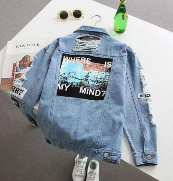 

SP2949A Fashion Ripped Sexy Short Design Women Denim Jackets, N/a