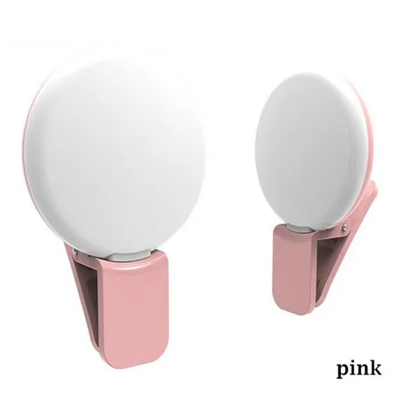 

Mini Selfie ring light, White. black . pink and blue