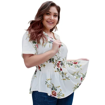 Lover Beauty Fashion Summer Sweet Playful Blouse Plus Size Women