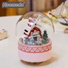 Creative crystal ball toy house for birthday present dollhouse with mini music box