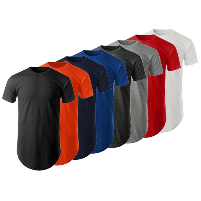 Longline T Shirt,Short Sleeve Cotton T Shirt,Curved Hem T Shirt,fscaps.jpg