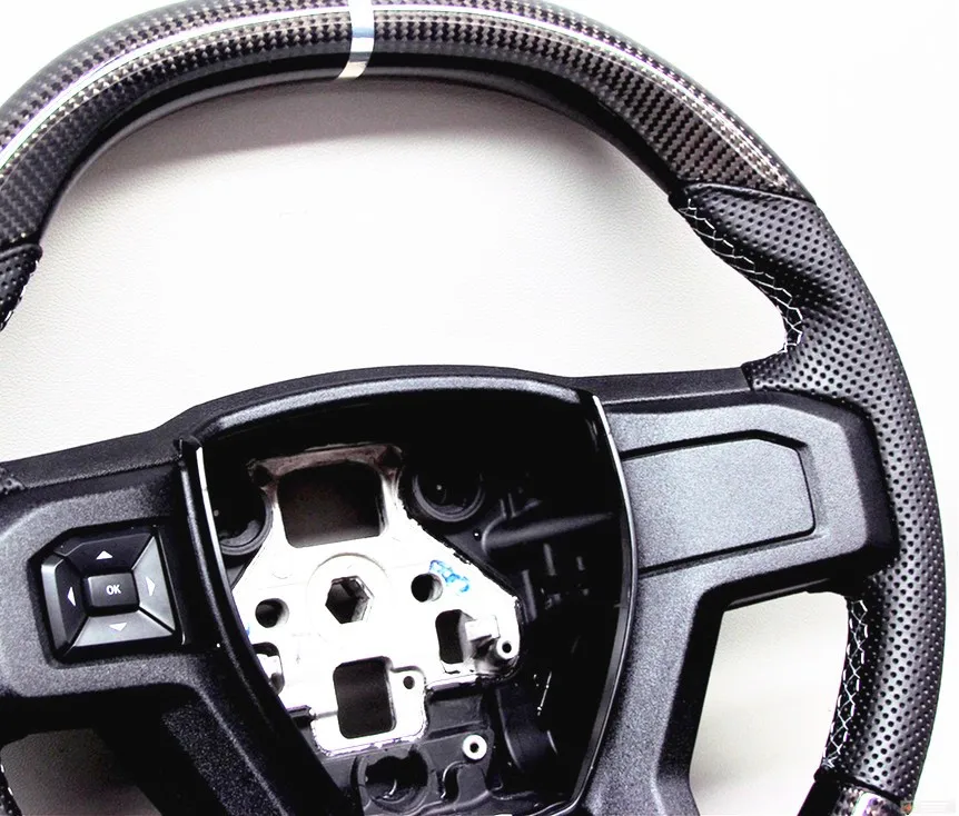 Auto Carbon Fiber Racing Car Steering Wheel For Ford Raptor F150