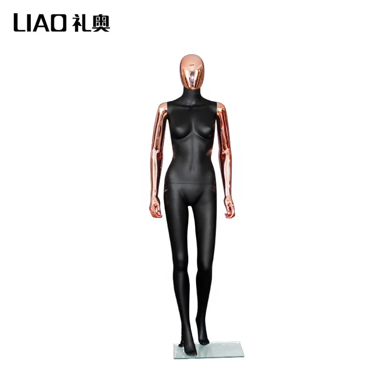 
Chrome Rose gold Matte Black full body maniquies women With base 