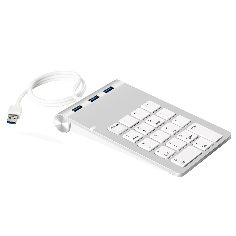 

Portable Multifunction Mini 18 keys numeric keypad usb number keyboard keypads, Silver keypad