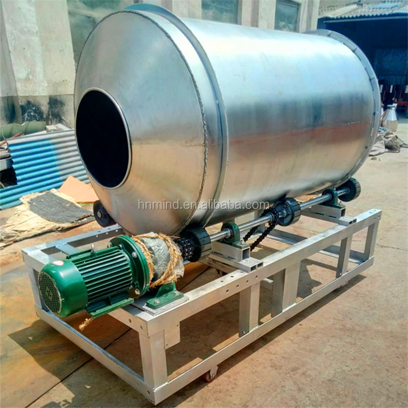Stainless Steel Seed Dressing Machine Rotary Roller Drum Powder Mixer