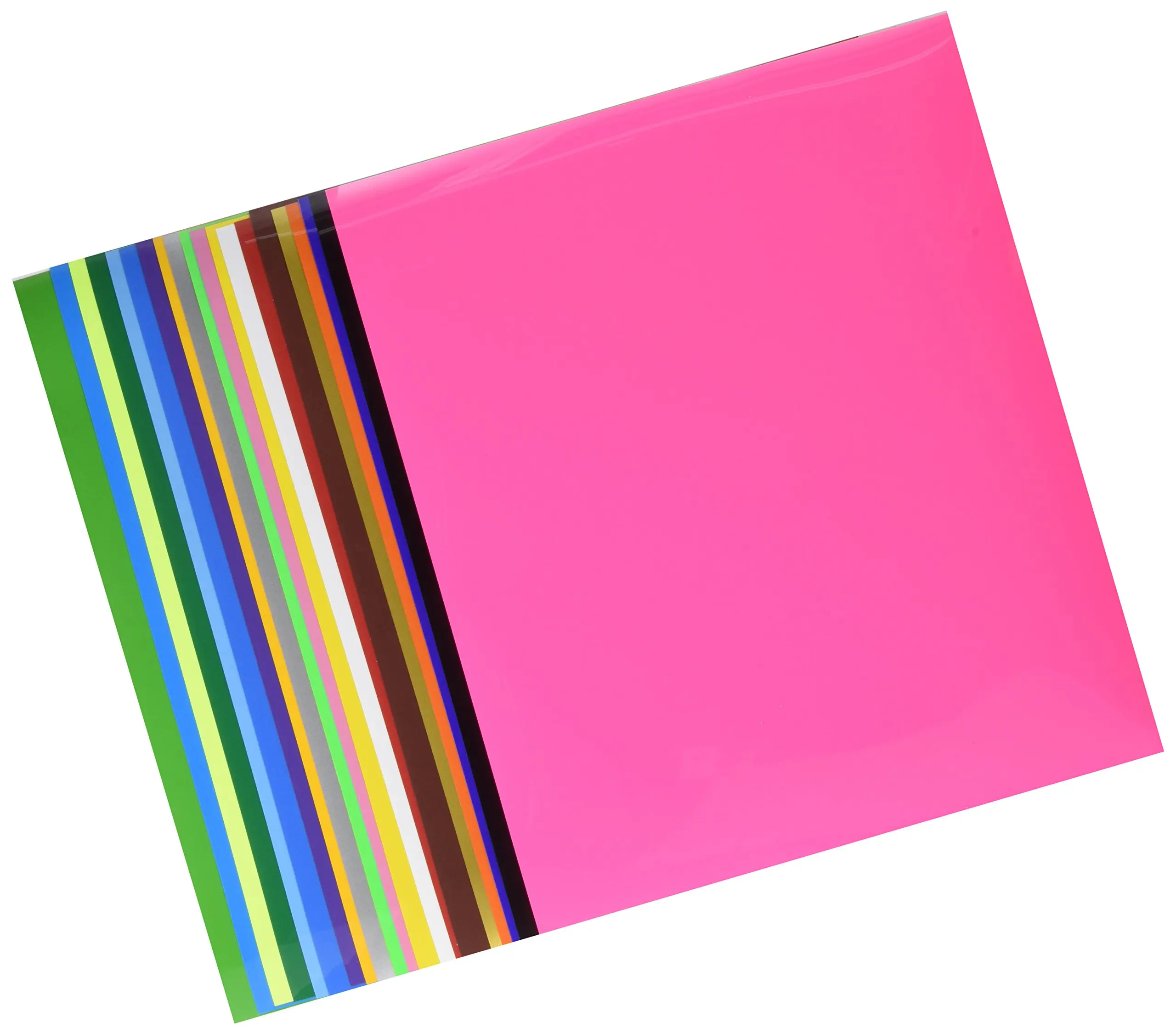 Heat Transfer Vinyl Bundle | 20 Sheets | 12"x10" Iron On Assorted Colors | DIY HTV Silhouette for Cameo, Cricut, Die-Cut or Heat Press Machine