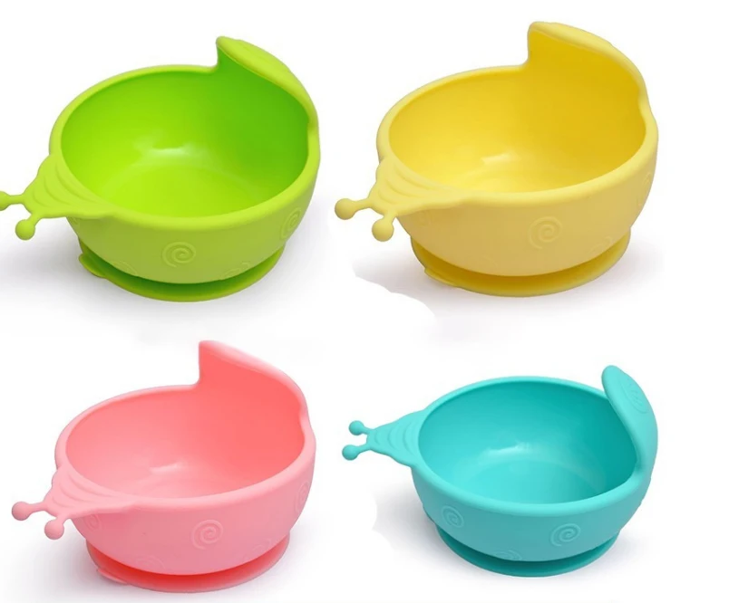 2019 New Heat Resistant Baby Feeding Silicone Food Grade Baby Bowl 