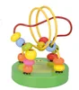 toys for kids green crocodile design learning toys small wood material hand beaded coasters model roller coaster toy