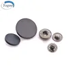 Fashion Decorative Plating Custom Matt Black Metal Snap Button for Jeans